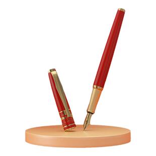 【新品】正品pimio/毕加索5523环球之旅（中国红）钢笔笔记本礼盒新年礼物男士商务办公学生送礼礼品定制刻字