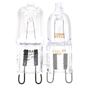 OSRAM欧司朗G9卤素灯珠230V柏林33W台灯25W40W壁灯水晶灯透明灯泡