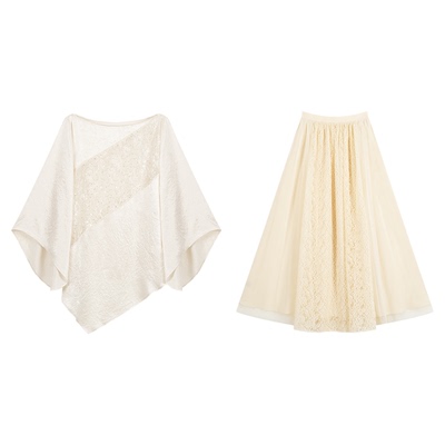 春季月光奏鸣曲醋酸蕾丝两件套