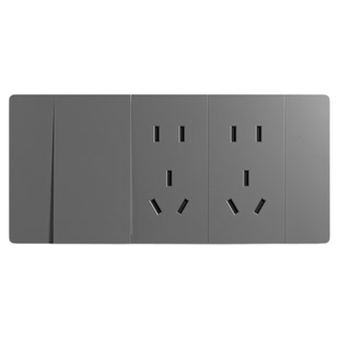 国际电工肤感超薄连体118型开关插座多孔位1开5孔9孔15孔家用厨房