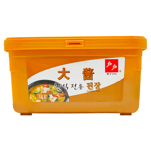 包邮 韩式料理调料户户大酱大豆酱黄豆酱大酱汤专用酱韩式大酱3kg