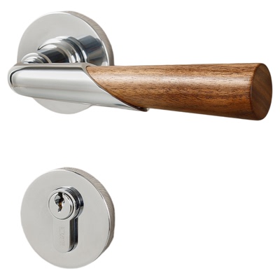 汇泰龙原木风法式房门锁分体静音