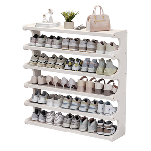 玄关U型鞋架小窄门口多层杂物收纳架开放式简易鞋柜外楼道置物柜