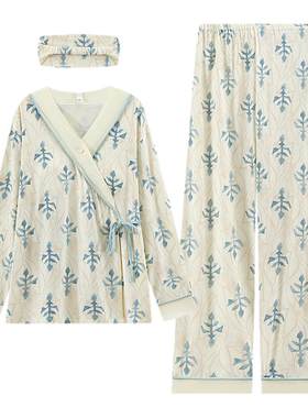 莫代尔月子服夏薄款六月份孕妇哺乳睡衣产后喂奶专用待产妇夏季