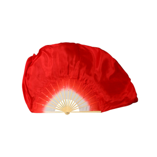 高先玉苍穹唤真丝舞蹈扇大红渐变跳舞专用正品舞蹈考级扇子胶州扇