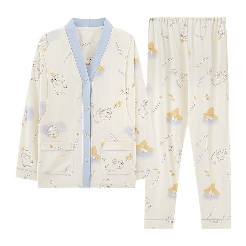 月子服夏天纯棉产后产妇哺乳孕妇睡衣夏季薄款怀孕期家居服可外穿