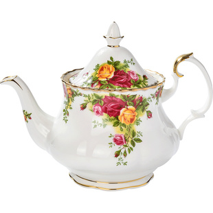 RoyalAlbert皇家阿尔伯特 老镇玫瑰系列骨瓷咖啡壶英式下午茶壶