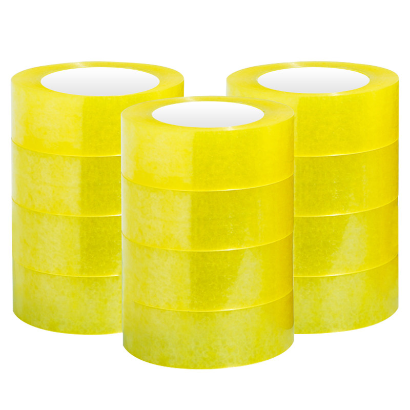 透明胶带大卷大号加宽加厚快递打包整箱批胶布高粘度不易断定制批发厂家直销封箱带包装封口淘宝警示语胶带