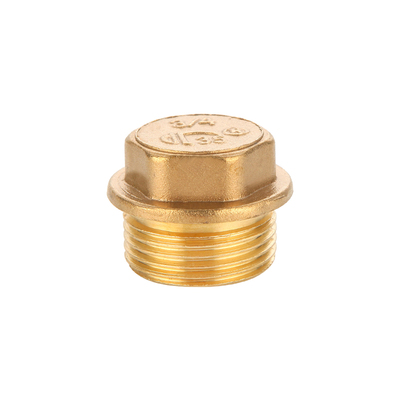 黄铜外丝堵头4分管帽6分外螺纹