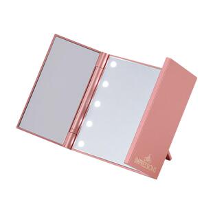 impressions便携随身镜折叠化妆镜led便携可折叠旅行出差带灯镜子