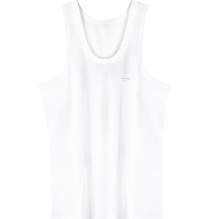 七匹狼背心男士二道二股筋纯棉内穿吊带无袖老汉汗衫老头衫中老年