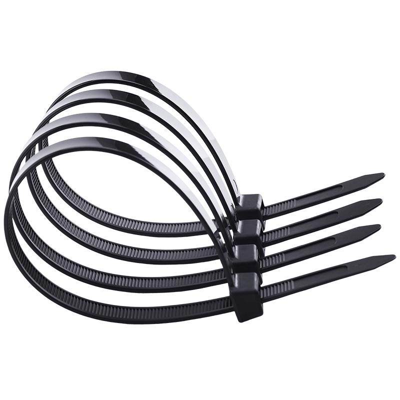 黑白色自锁式尼龙扎带5*200mm捆线绑扎带扎丝电线扎带塑料束线带