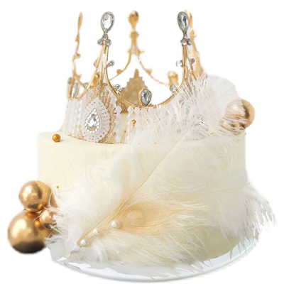 蛋糕模型皇冠羽毛鲜花花卉假定制