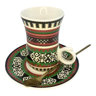 土耳其咖啡杯幻想系列高质陶瓷咖啡杯红茶杯精美图案伴手礼配勺子