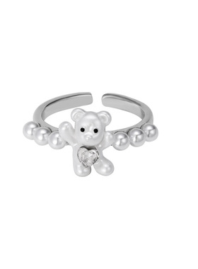 鱼头星星甜美气质百搭指环奶油小熊珍珠女生轻奢戒指饰品礼物正品