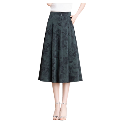 中年妈妈夏款印花半身裙