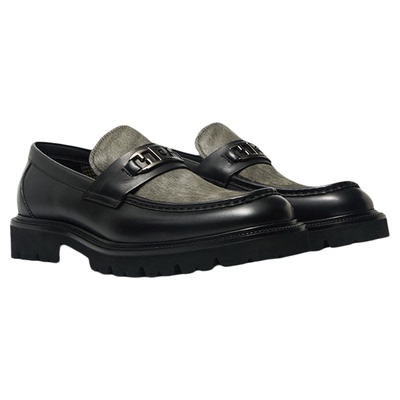 复古一脚蹬商务正装英伦风乐福鞋