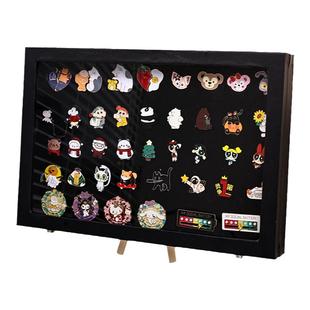 金属徽章展示框奖章收纳勋章收藏毛毡纪念章吧唧展示架胸针收纳盒