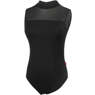 E-lin Dacing成人芭蕾舞练功服短袖舞蹈连体服女蕾丝服