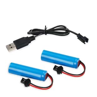 3.7V18650锂电池14500遥控玩具车泡泡机翻斗车扭变车机器人变形车攀爬车机器狗F1赛车充电电池仓大容量电动