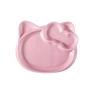 日式卡通盘子陶瓷釉下彩儿童分格餐盘2025新款可爱猫咪饺子盘好看