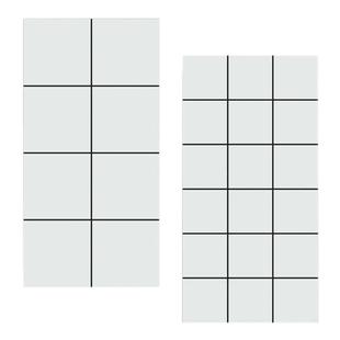 北欧厨房卫生间瓷砖格子砖300x600墙砖面包砖饭堂餐厅小白砖瓷片