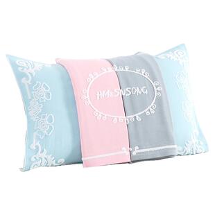 纯色帛上江南纯棉纱布枕巾一对装全棉A类家用毛巾线圈简约枕头巾