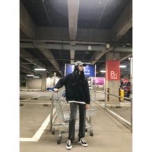 四季百搭基础经典款复古直筒牛仔裤1