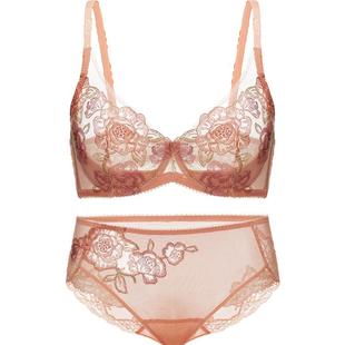 【套装】LACLOVER兰卡文繁花之境刺绣花片文胸内裤套装