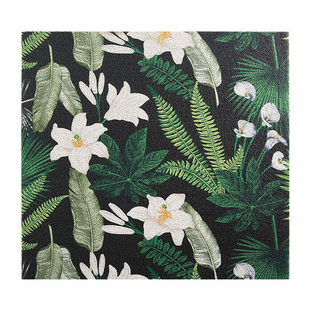 百合绿植丝圈地垫门垫进门脚垫门口地毯厨房卫生间防滑垫家用垫子