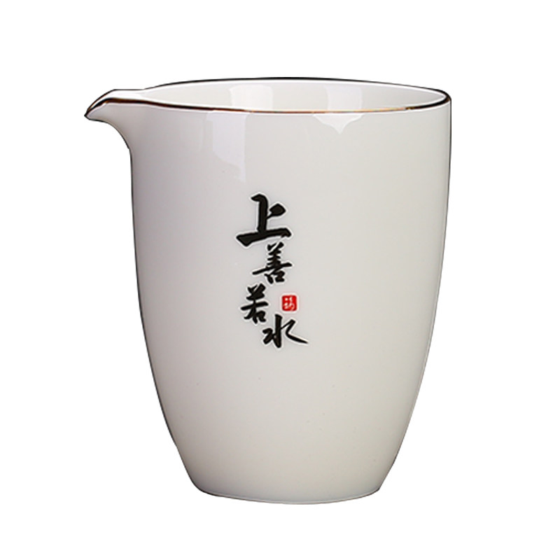陶瓷公道杯德化羊脂玉白瓷大号茶海分茶器功夫茶具配件匀杯分茶器