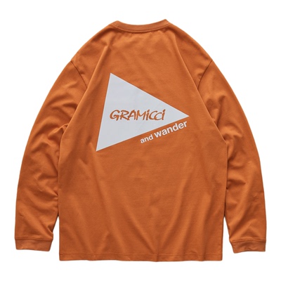 现货 AND WANDER X GRAMICCI BACKPRINT 联名休闲快干长袖口袋T恤