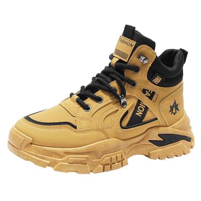 劳保男鞋冬季休闲运动工装鞋厚底工地干活防滑耐磨防水工作马丁靴