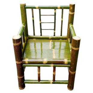 老式怀旧单人竹椅扶手将军椅家用客厅阳台户外庭院竹制休闲太师椅