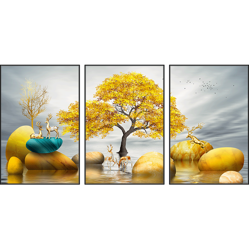 客厅装饰画现代简约沙发背景墙画晶瓷画卧室餐厅挂画