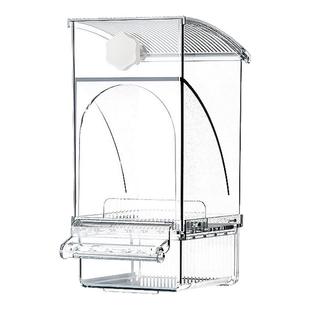 鹦鹉自动喂食器一体机挂式防撒溅小鸟食盒谷壳分离新款自动下料器