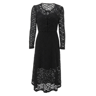 海青蓝高级感套装女2025秋季轻熟优雅气质蕾丝吊带连衣裙配短外套