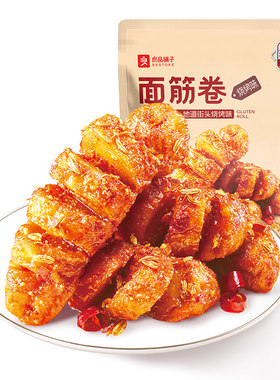 【99元任选10件】良品铺子面筋卷120g烤面筋辣条麻辣小吃零食