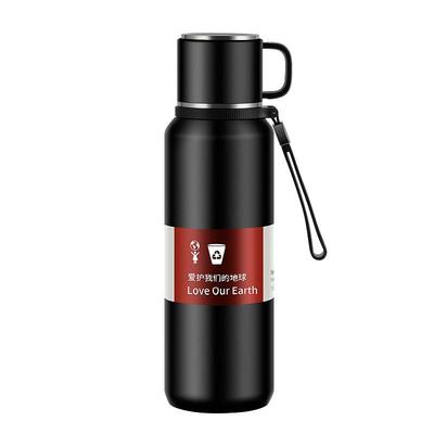 大容量全钢保温杯，盖可喝水