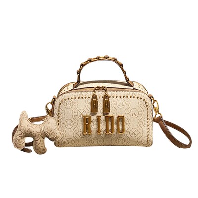 香港品牌时尚印花休闲小方包