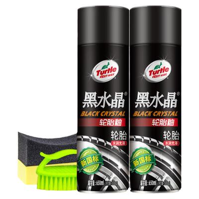 龟牌黑水晶轮胎釉汽车光亮剂泡沫