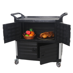 三角铝管餐车酒店三层推车酒水车饭店商品移动上菜车火锅店收餐