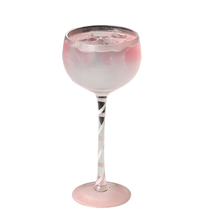 高颜值粉色少女心鸡尾酒杯创意高脚特调杯个性调酒杯甜酒杯冷饮杯