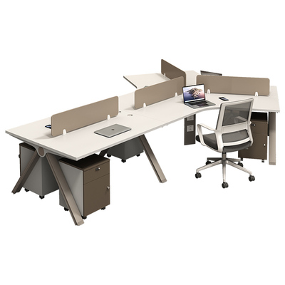 高端6人位创意职员高端办公桌简约现代8人位办公桌员工位桌椅组合