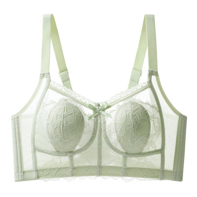 大胸显小超薄蕾丝内衣文胸