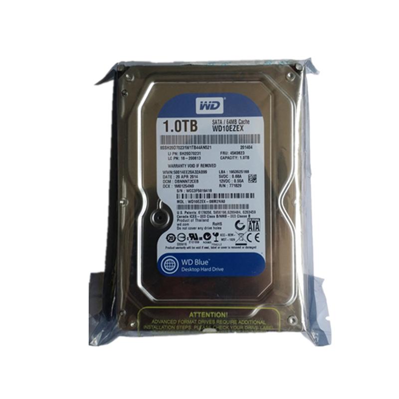 全新3.5寸西部数据蓝盘7200转64M西数机械磁盘1T台式机电脑硬盘
