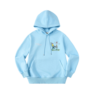 【Rick and Morty官方联名】WHOOSIS 人物刺绣帽衫卫衣卡通校园男