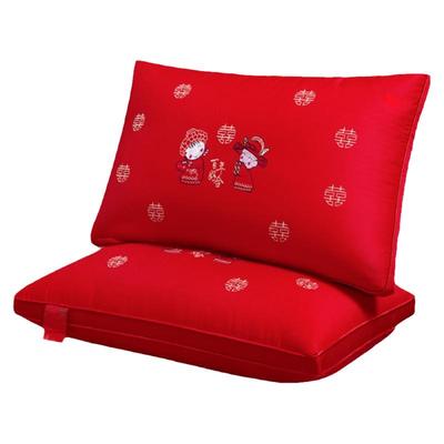 结婚婚庆枕头陪嫁大红枕头芯一对