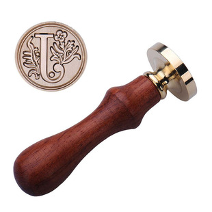 火漆印章套装定做 欧式花体字母A-Z复古蜡封口火漆印章头图案定作