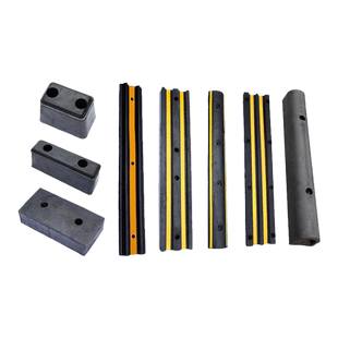 橡胶货车防撞条物流卸货平台防撞块D型码头护舷墙面保护垫缓冲块